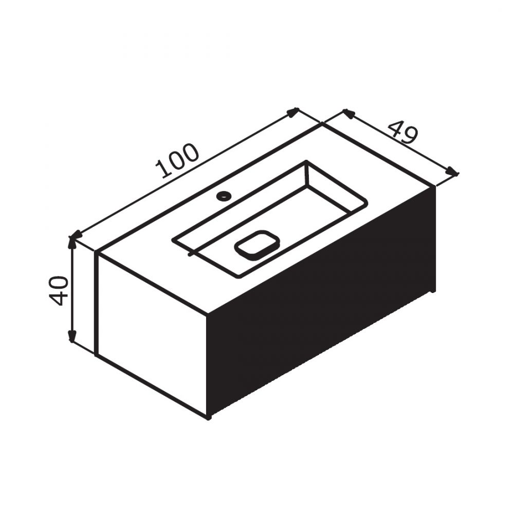 Тумба с раковиной ORKA Cube 100 подвесная, бежевый матовый Тумба с раковиной ORKA Cube 100 подвесная, бежевый матовый