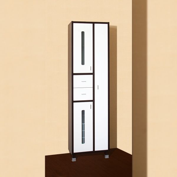 Пенал Бриклаер БАЛИ 57 см, венге/белый