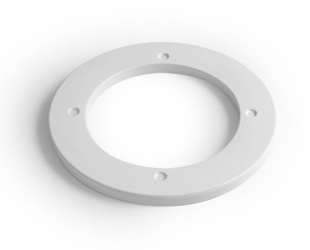 White Ceramic Adagio, накладная круглая раковина Ø40x24,5h см, с накладкой, донным клапаном и керамическим кольцом Ø42 см, цвет белый глянцевый, артикул W1107H2101