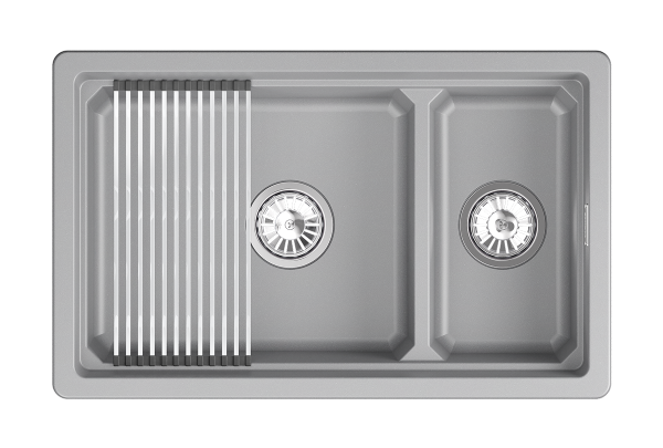 Кухонная мойка GRANULA кварц (7304iU, АЛЮМИНИУМ)