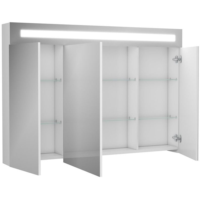 Зеркальный шкаф Owl 1975 Lagerta 105 OW08.05.00 с подсветкой Белый