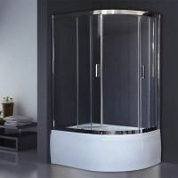 Душевой угол Royal Bath RB 8120BK-T-CH (прозрачное) левый