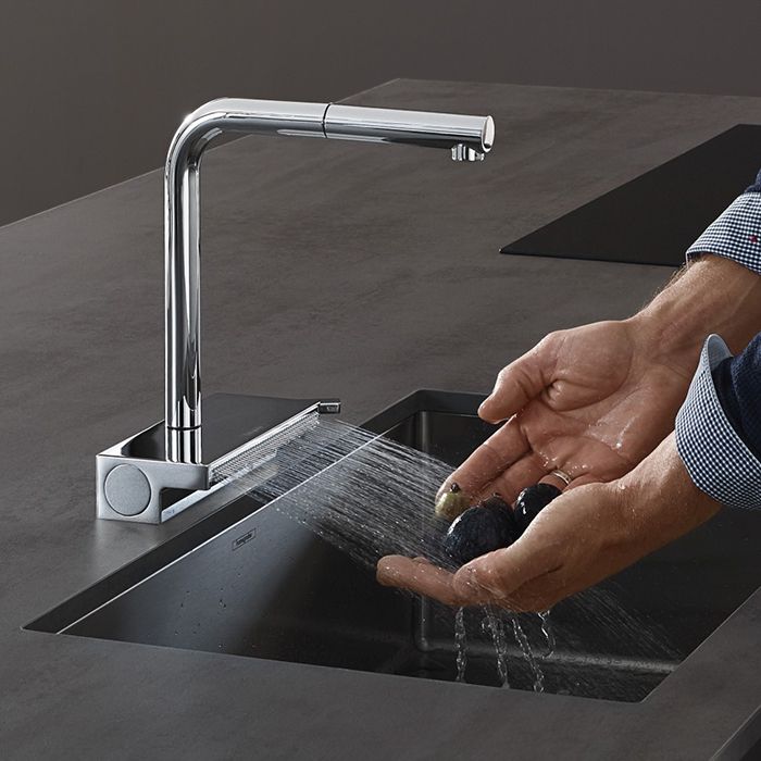 Смеситель для кухни, Hansgrohe, Aquno Select M81, тип открывания воды-рычажный, тип регулирования воды-керамический картридж, монтаж-на раковину/столешницу, отверстия для монтажа-1, высота, мм-281, вынос излива, мм-215, тип излива-L-образный, стандарт под Смеситель для кухни, Hansgrohe, Aquno Select M81, тип открывания воды-рычажный, тип регулирования воды-керамический картридж, монтаж-на раковину/столешницу, отверстия для монтажа-1, высота, мм-281, вынос излива, мм-215, тип излива-L-образный, стандарт под
