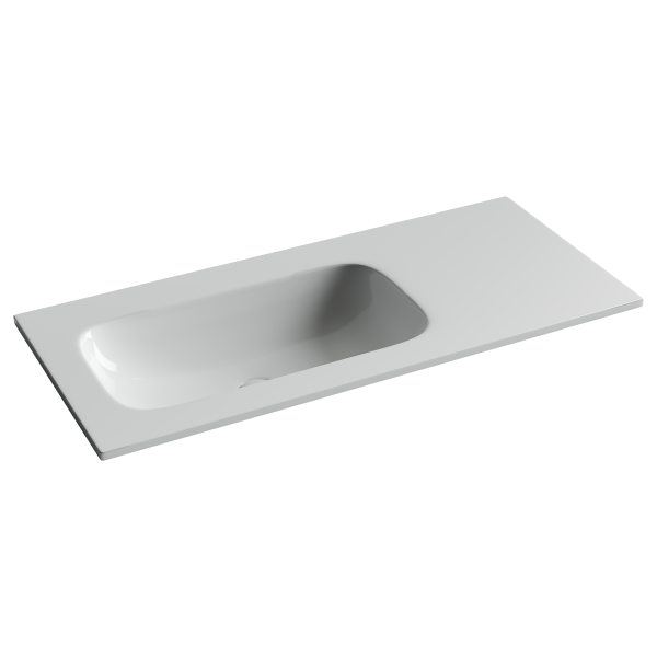 Раковина накладная Ceramicanova Грация (Grace) чаша слева без отв под смеситель 1010x457x137 белый CN7014wx