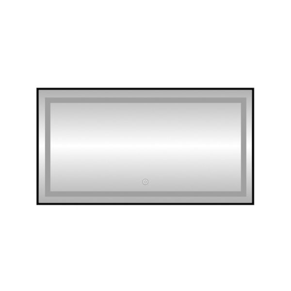 Зеркало с подсветкой LED Fixsen FX-2080B прямоугольное 80х60 см, черное