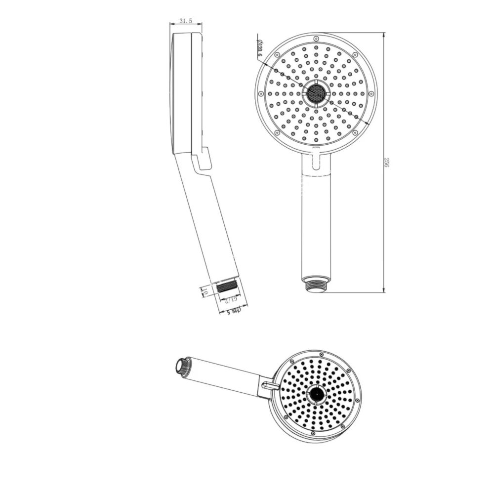 Душевая лейка Savol SK-SP10, хром/черный