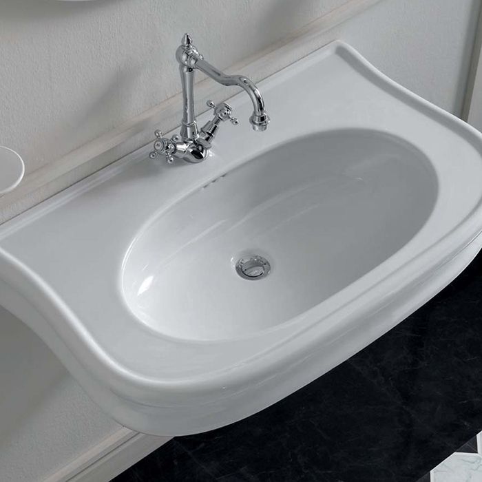 SIMAS Lante 90, раковина 90*54*h13, без отв. под смеситель, цвет: белый