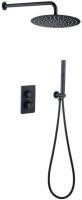Душевой комплект Allen Brau Priority 5.31013-31 (с внутренней частью, 2 выхода) черный матовый