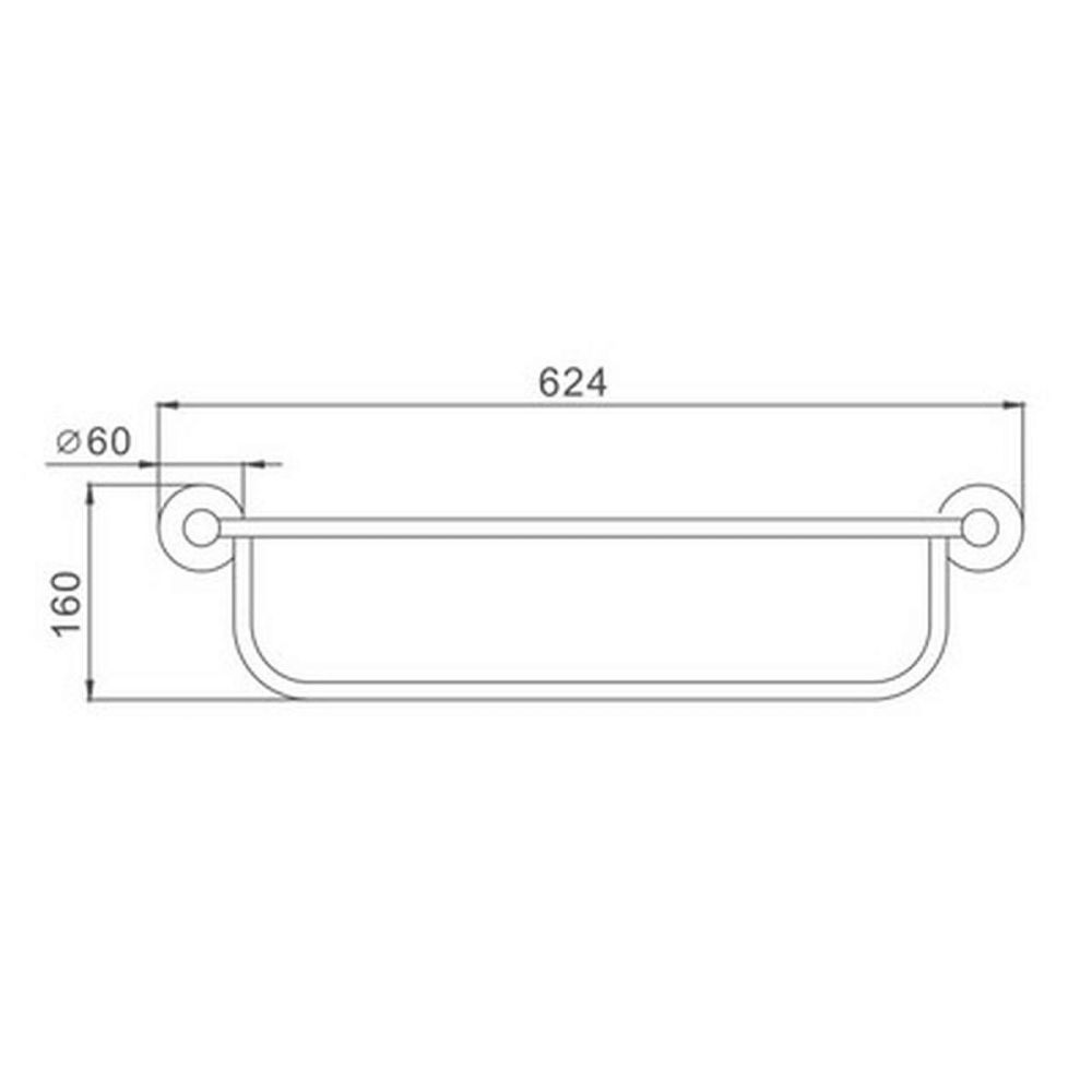 Полка для полотенец D-Lin D201911, хром