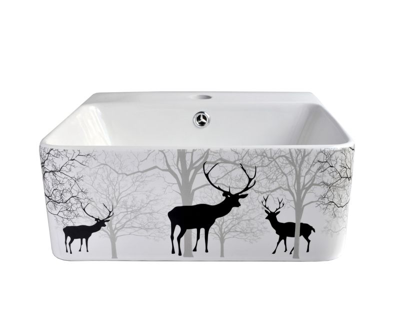 Раковина чаша Bronze de Luxe Black Deer 1060BD, белый, артикул 1060BD