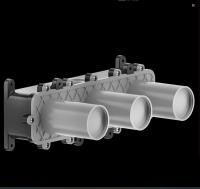 GESSI Origini Встраиваемая часть для смесителя с изливом на 3 отв., цвет: хром