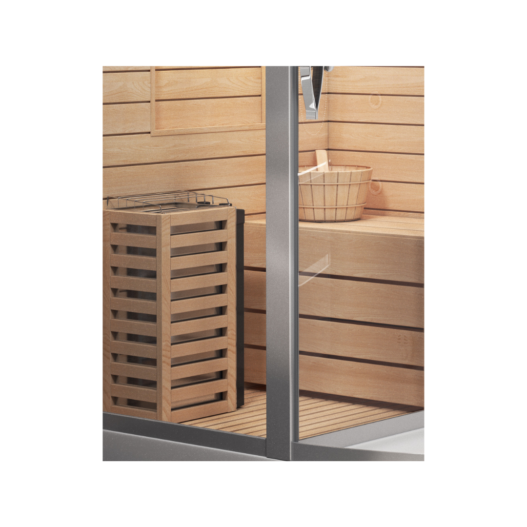 Сауна  LUGANO-L White комбинированная 2в1 Cerutti SPA 1800x1100x2230 Сауна  LUGANO-L White комбинированная 2в1 Cerutti SPA 1800x1100x2230
