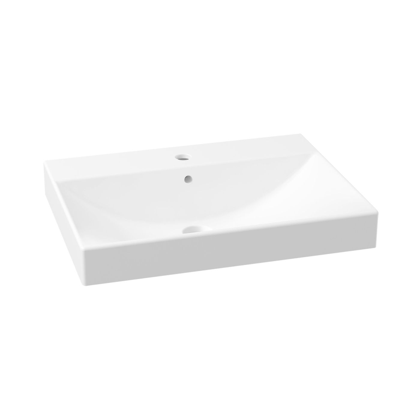 Комплект 4 в 1 Lavinia Boho Bathroom Sink 21510317, врезная фарфоровая раковина 60 см, смеситель, латунный сифон, донный клапан quick-clac