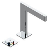 THG ICON-X TITANE A MANETTES Смеситель для раковины электронный, на 2 отверстия, с донным клапаном, цвет хром