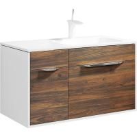 Тумба под раковину Aqwella 5 Stars Malaga 90 Mal.01.09/R/CD подвесная Крафт темный