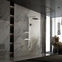 душевые стойки Vincea Душевая стойка Inspire VSFS-3I11W с изливом, 30см верх душ, белый,