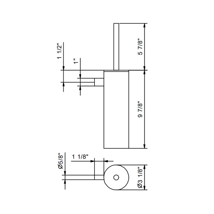 Fantini Young Ершик подвесной, с контейнером, цвет: Matt Copper PVD /белая керамика