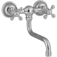 CISAL Кухонные смесители Смеситель двухвентильный настенный для кухни,с поворотным изливом 247 мм, цвет хром