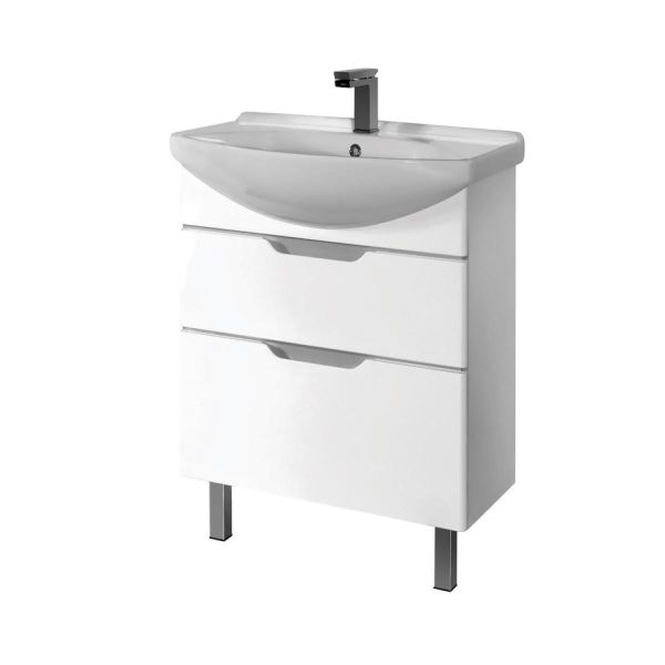 Тумба с раковиной подвесная/напольная Dreja Laguna Plus 85 см, белый