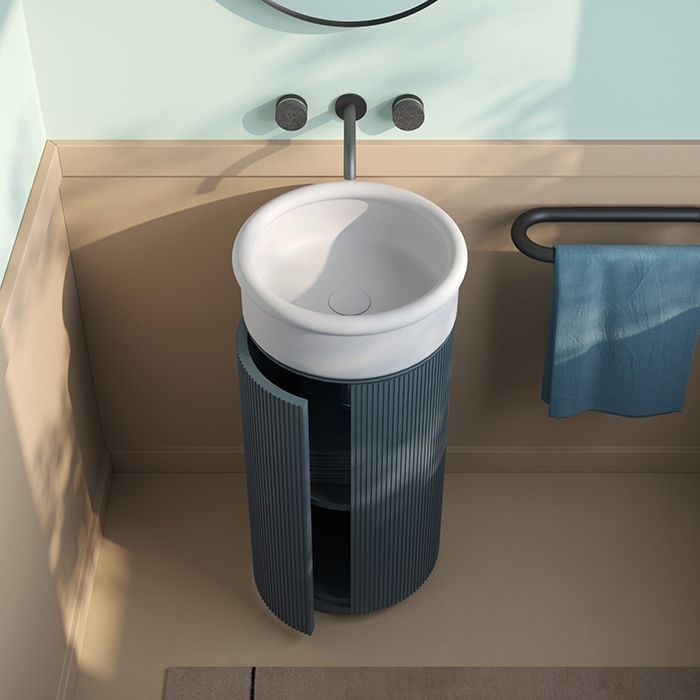 Artceram OPERA Тумба напольная под раковину  Ø40 H 72 см , 1 дверка,цвет peacock, артикул ACM042 57