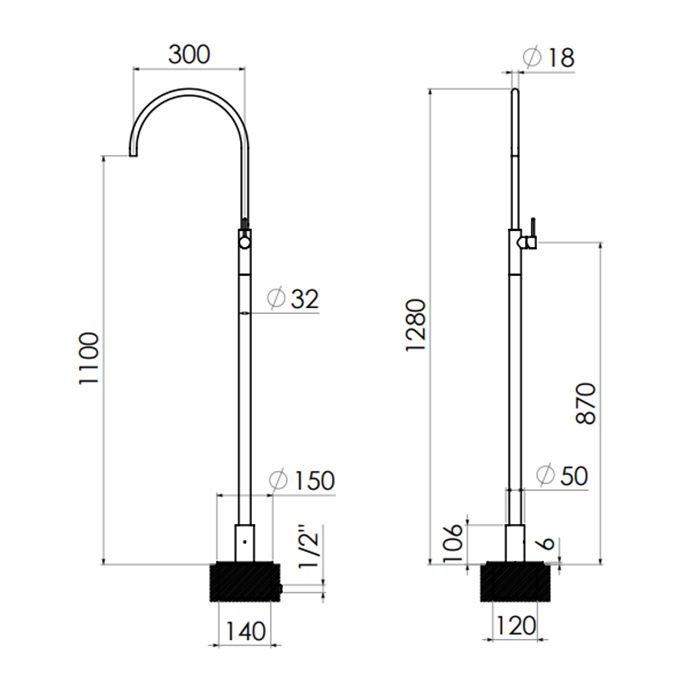 OASIS DRESSCODE Смеситель для раковины напольный, однорычажный, цвет золото OASIS DRESSCODE Смеситель для раковины напольный, однорычажный, цвет золото