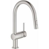 Смеситель для кухни GROHE Minta с выдвижным изливом, суперсталь (32321DC2) Смеситель для кухни GROHE Minta с выдвижным изливом, суперсталь (32321DC2)