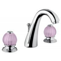 Bongio Rivoli Смеситель для раковины на 3отв.,  цвет хром/Rosa antico 06