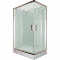 Душевой уголок Parly ZQ121 L 120х195 профиль Полированный алюминиевый стекло матовое