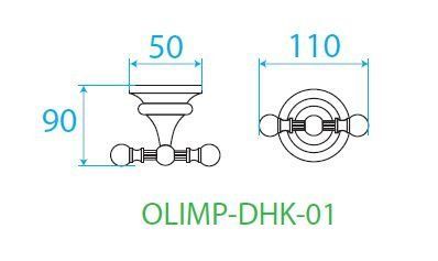 Крючок двойной CEZARES OLIMP-DHK Крючок двойной CEZARES OLIMP-DHK