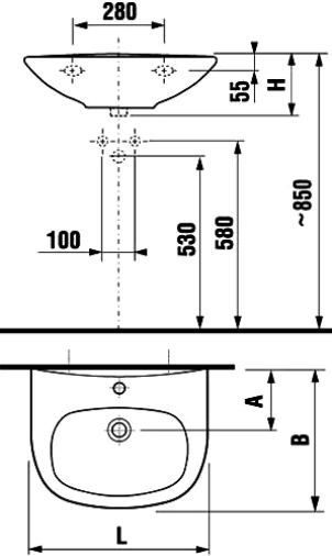 Раковина Jika Zeta 60 8.1039.2.000.104.9 Белая