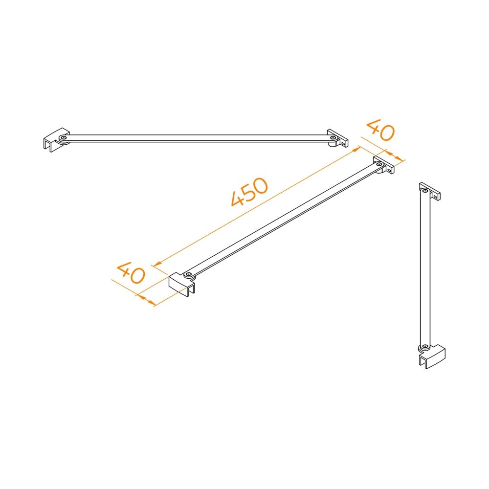 Штанга держатель RGW O-206 BG Золото Браш