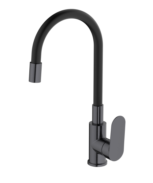 Смеситель для кухни HAIBA оружейная сталь/черный (HB73796-3)