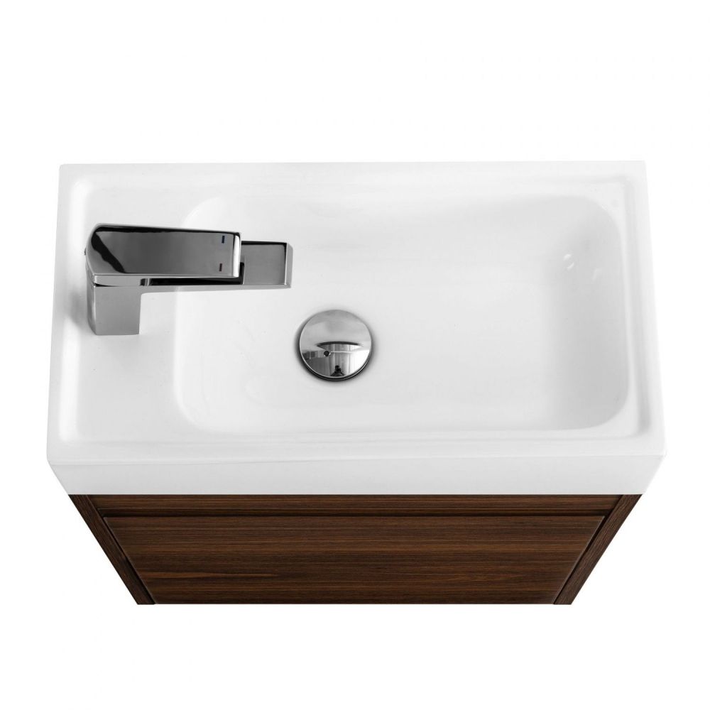 FAMILY-M База под раковину подвесная с одной распашной дверцей, Bourbon Oak, 500x270x500, Family-M-500-1D-SO-BO, артикул Family-M-500-1D-SO-BO