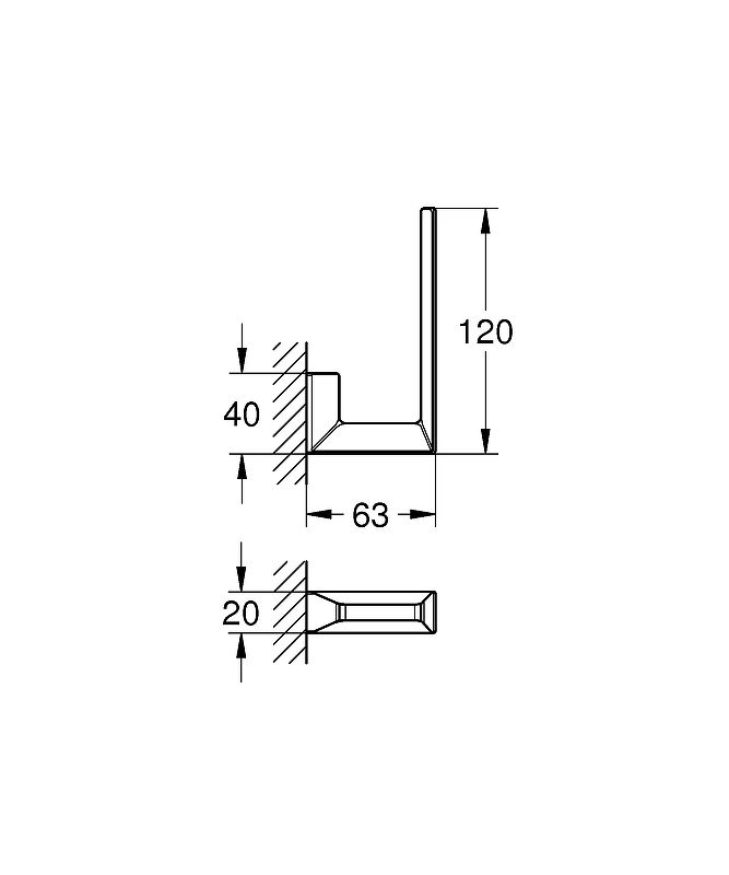 Держатель для запасного рулона туалетной бумаги GROHE Selection Cube, хром (40784000) Держатель для запасного рулона туалетной бумаги GROHE Selection Cube, хром (40784000)