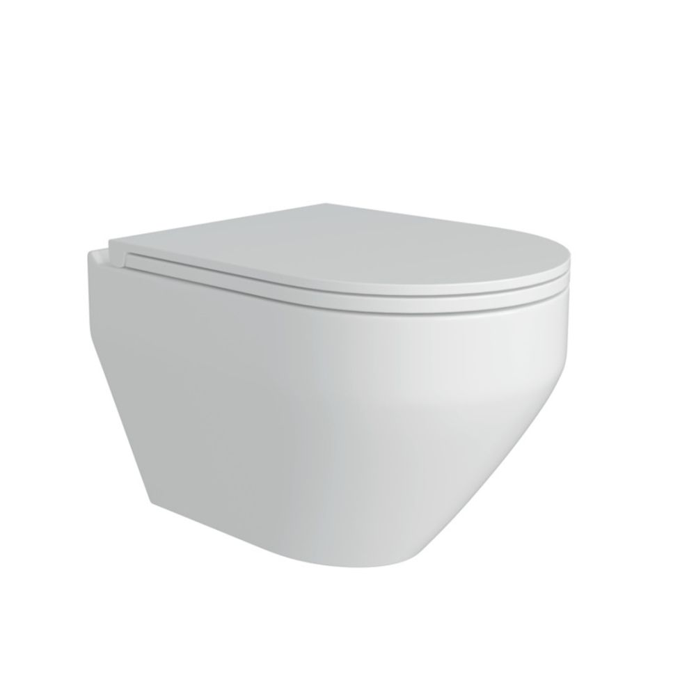 Унитаз подвесной Maretti Calabria безободковый с микролифтом, CA10PBM29-844, белый, артикул CA10PBM29-844