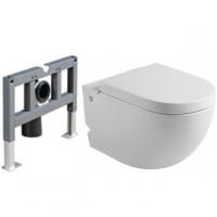 Унитаз Cerutti SPA C-376C 7277 с импульсным смывом с инсталляцией с сиденьем Микролифт Унитаз Cerutti SPA C-376C 7277 с импульсным смывом с инсталляцией с сиденьем Микролифт