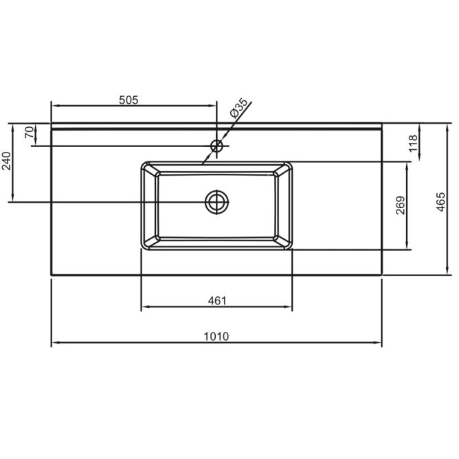 Раковина мебельная JACOB DELAFON OLA EXUA112-00 (накладная, (100*46), белый), шт