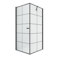 Душевое ограждение NEW TRENDY NEW SOLEO BLACK L 90x90x195 D-0285A/D-0120B (черный)
