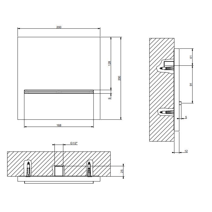 Gessi Cascata Душевой каскадный излив с возможностью  подкл. удаленного управления , цвет Mirror Steel