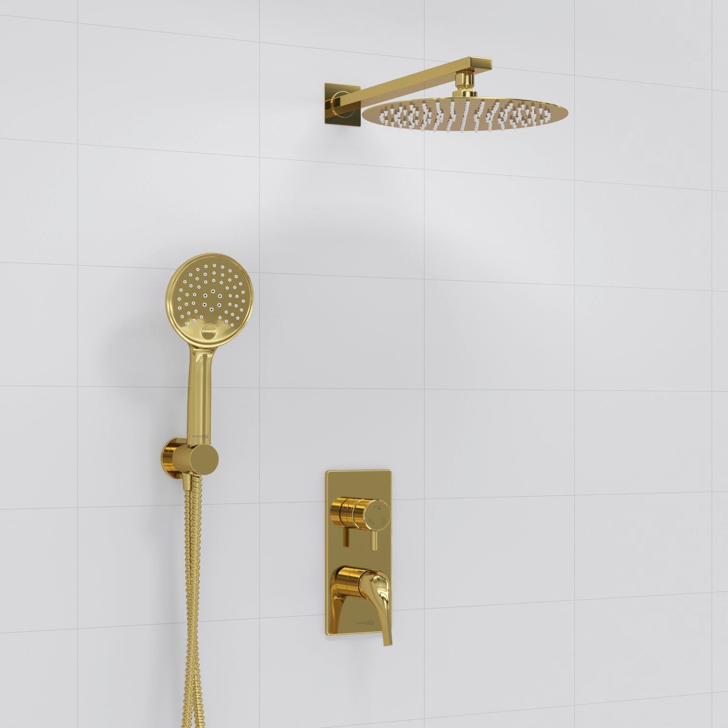 A71207 Встраиваемый комплект для душа с верхней душевой насадкой и лейкой