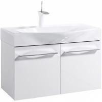 Тумба под раковину Aqwella 5 Stars Милан 100 Mil.01.10/W 2 дверцы подвесная Белая