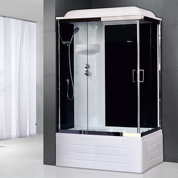 Душевая кабина Royal Bath BP 120х80 RB8120BP6-BT-CH-L стекло прозрачное задняя стенка Черная Душевая кабина Royal Bath BP 120х80 RB8120BP6-BT-CH-L стекло прозрачное задняя стенка Черная
