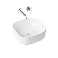 Комплект 2 в 1 Lavinia Boho Bathroom Sink Slim 21510145, накладная фарфоровая раковина 40 см, встраиваемый смеситель со скрытым механизмом
