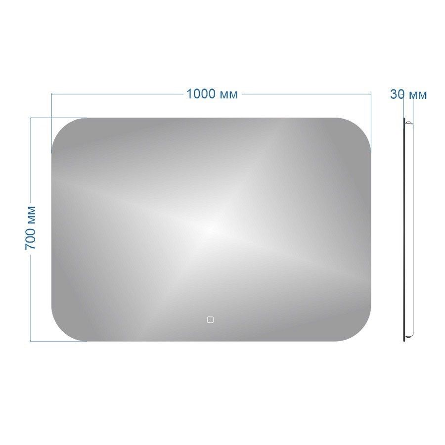 Зеркало Maretti Florenza FL1410070P25EL 100x70 см, артикул FL1410070P25EL
