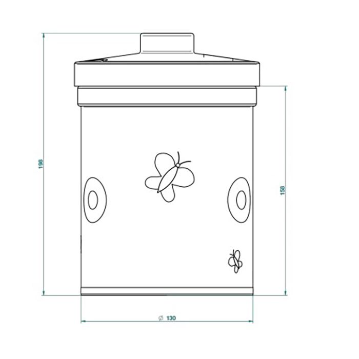 THG CAPUCINE MAUVE DECOR OR Банка керамическая с крышкой, настольная, декор золото/лиловый, цвет белый