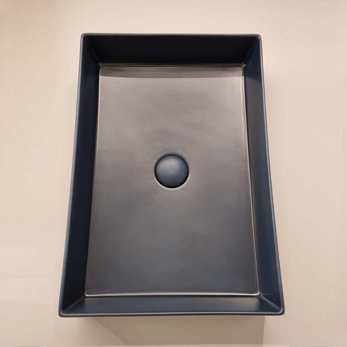 Artceram SCALINO Раковина накладная 38х55 см, без отв под смеситель, без слив перелива, цвет notte