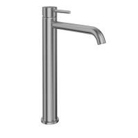 Смеситель для раковины ETERNA однорычажный, высокий, без донного клапана 3/8”, нержавеющая сталь