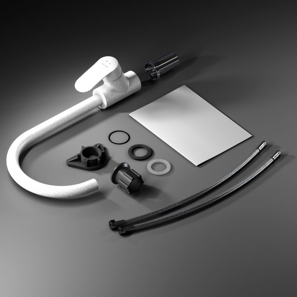 F8007133 Like смеситель для кухни, элегантный белый, шт