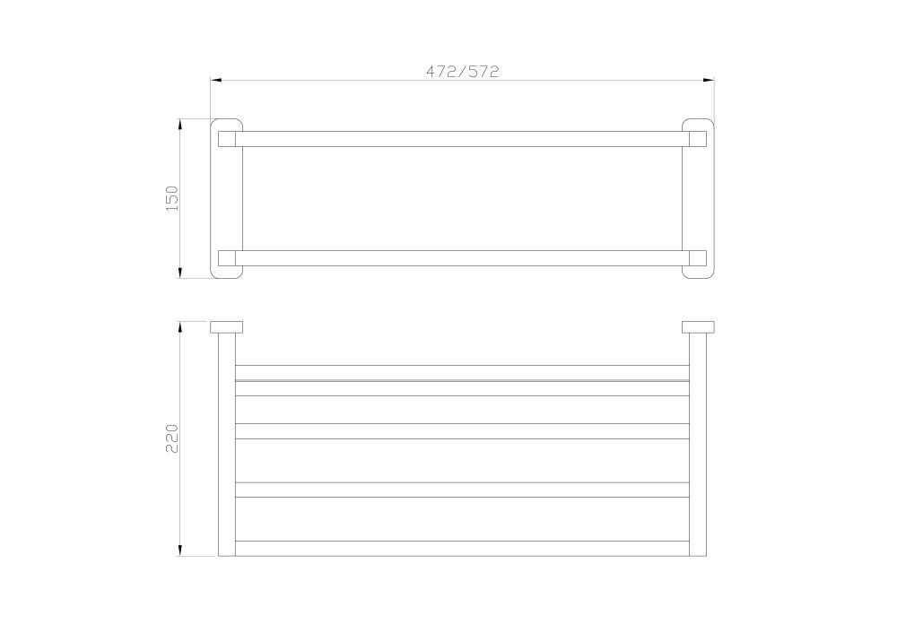 Полотенцедержатель с полкой WONZON & WOGHAND GRAFFITY, Брашированное золото (WW-9381-BG)