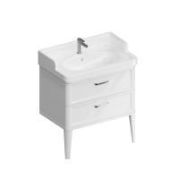 Kerama Marazzi Тумба POMPEI напольная с 2 ящиками 80, белая глянцевая